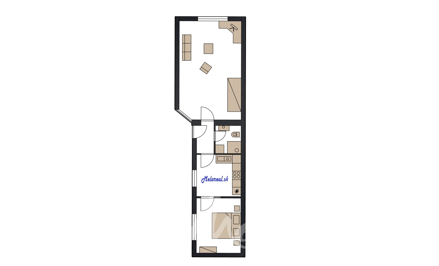 2 IZBOVÝ BYT - PRENÁJOM